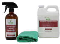 32 oz Naeterra Original Aromatherapy Cleaning Concentrate with 16 oz empty glass sprayer and microfiber towel