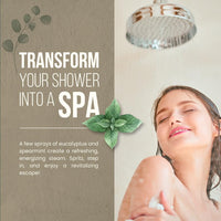 Naeterra Aromatherapy Shower Steamer Spray – 40oz Invigorating Eucalyptus & Spearmint Mist – Essential Oil Shower Steamer for Relaxation & Refreshing Spa Experience 8 oz Plus 32 oz Refill