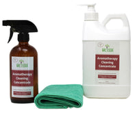 Naeterra Original Aromatherapy Cleaning Concentrate - 64oz makes up to 24 gallons plus empty 16 oz glass spray bottle & microfiber towel