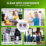 Naeterra Aromatherapy Cleaning Concentrate| Synthetic Free, Plant-Based | Loaded with Essential Oils | Makes 48 Gallons | Amazing Fragrance | No Harsh Chemicals | Multi-Purpose Cleaner | 2 x 64 Oz